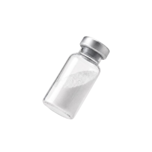 Unbranded laboratory vial representing peptide research supply