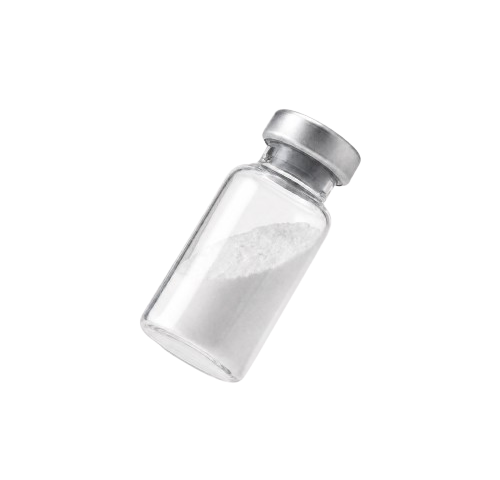 Unbranded laboratory vial representing peptide research supply
