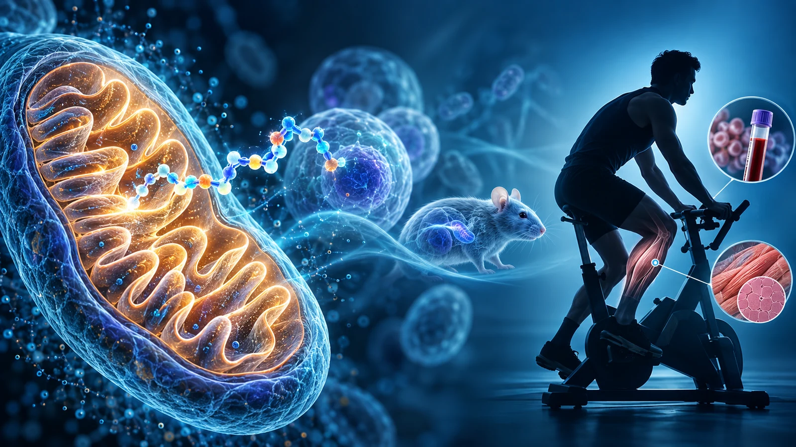Conceptual evidence pathway from mitochondrial MOTS-c biology and mouse studies to human exercise measurements